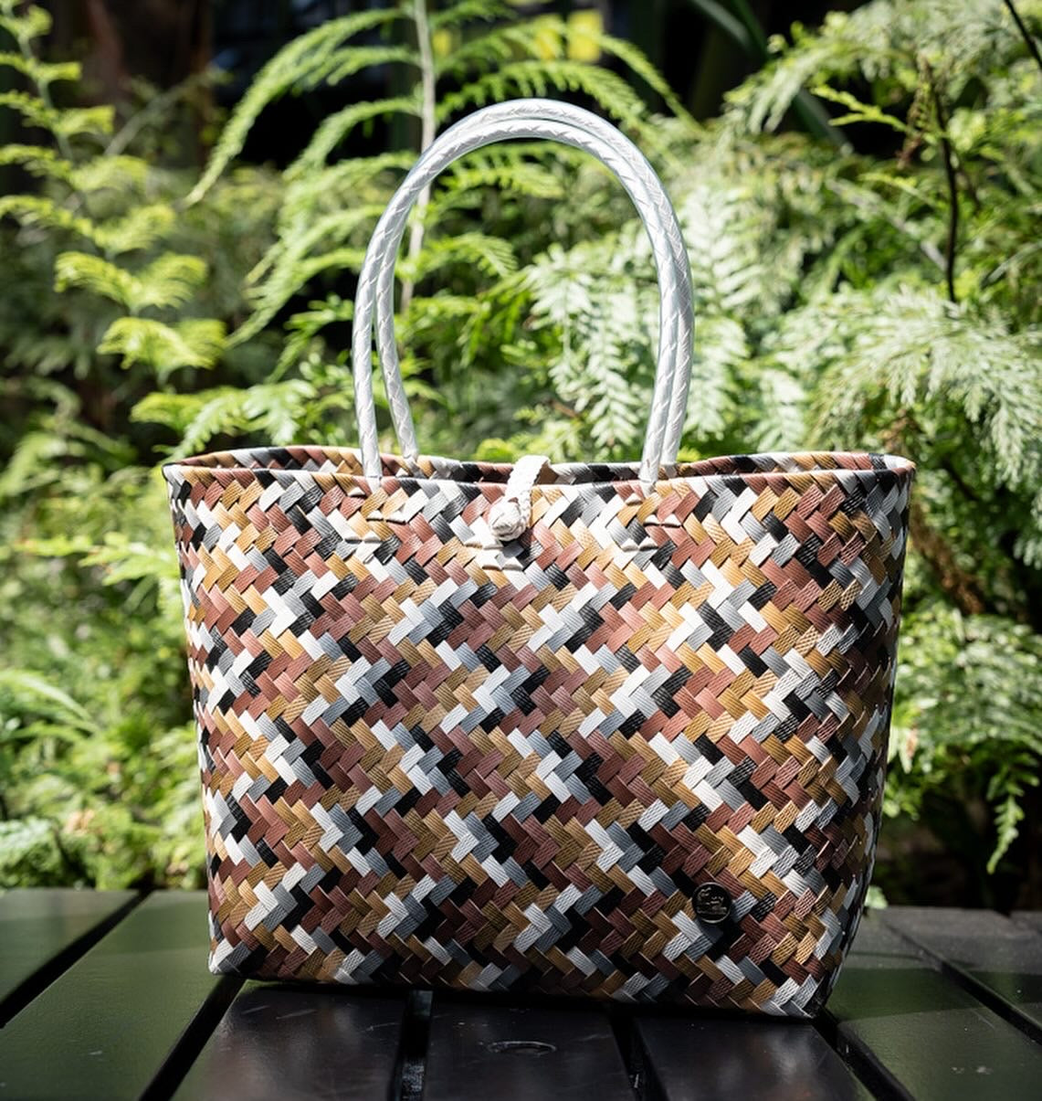 Pixel Precious Metals Patterned Bag