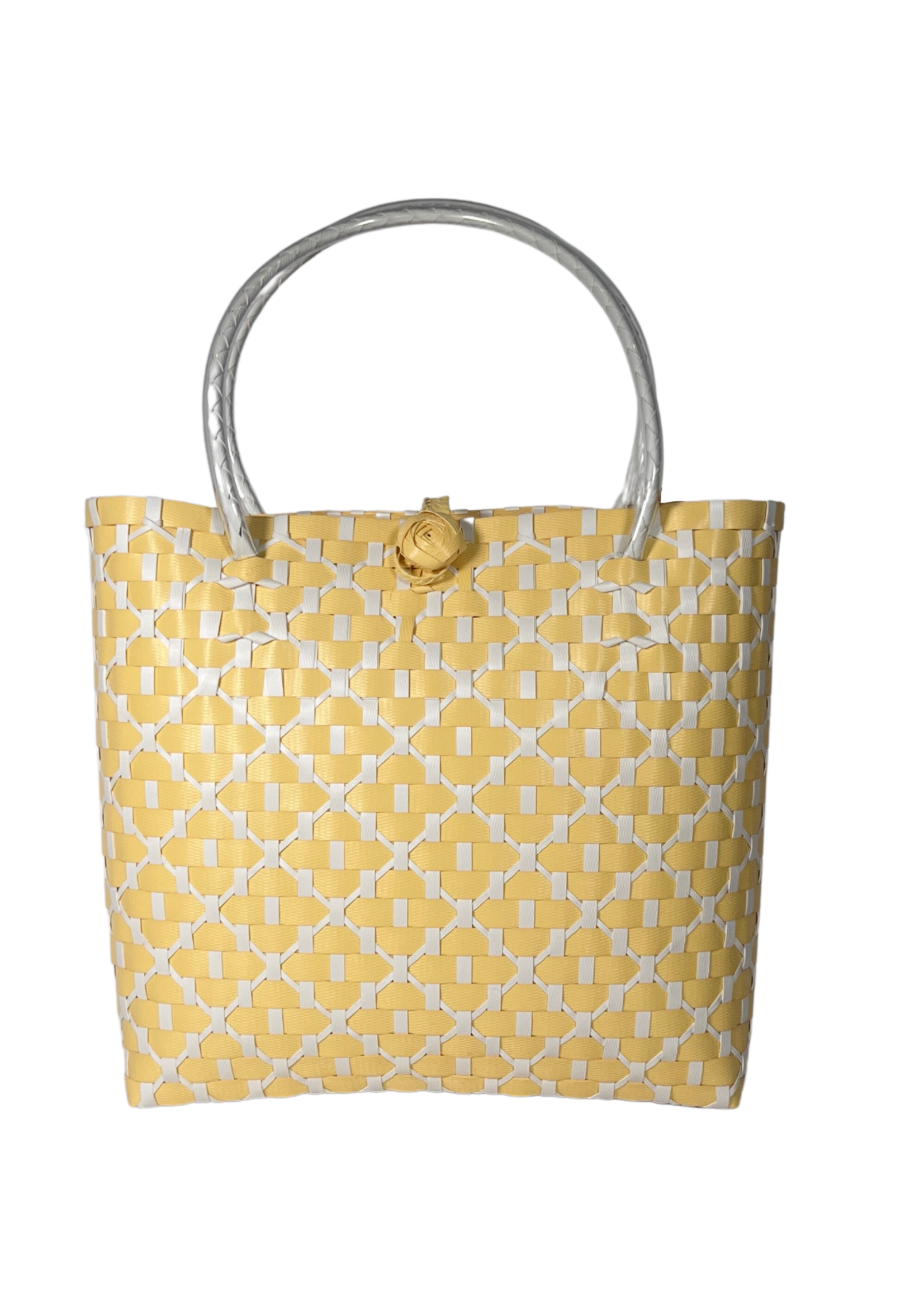 Chanel Butter & White Patterned Bag