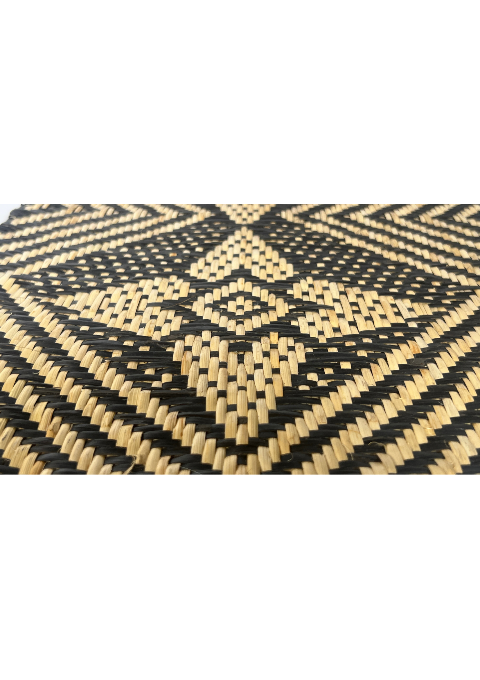 Rattan Table Runner Diagonal Pattern