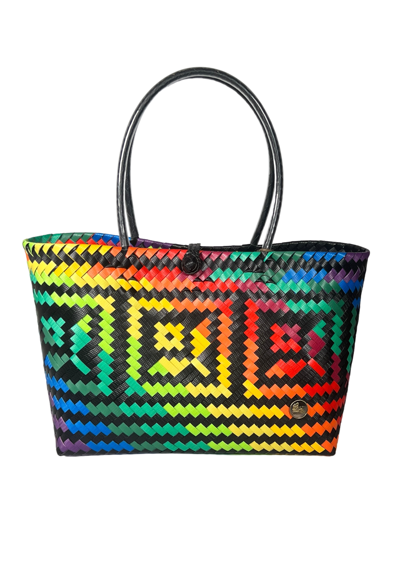 Multi & Black Rainbow Patterned Bag