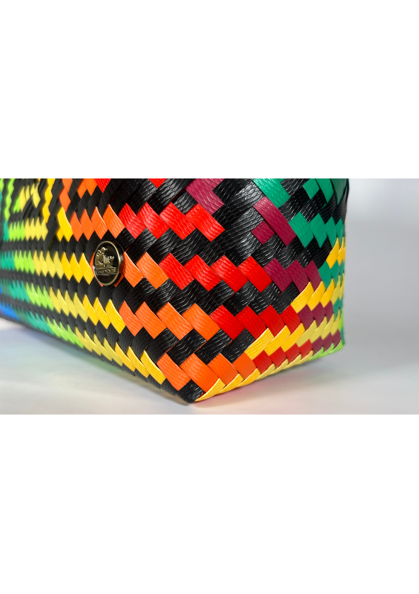 Multi & Black Rainbow Patterned Bag