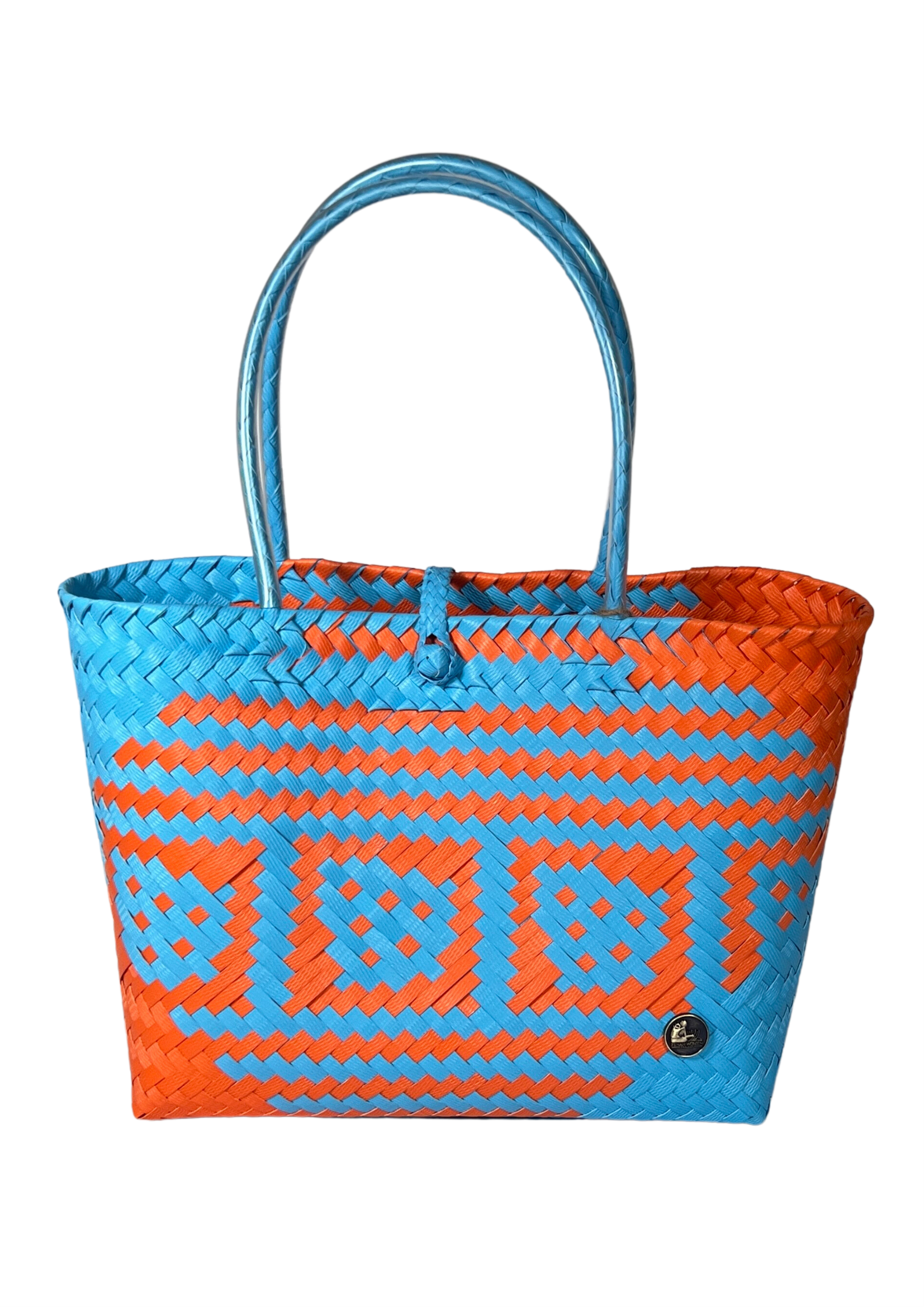 Orange & Mediterranean Blue Patterned Bag
