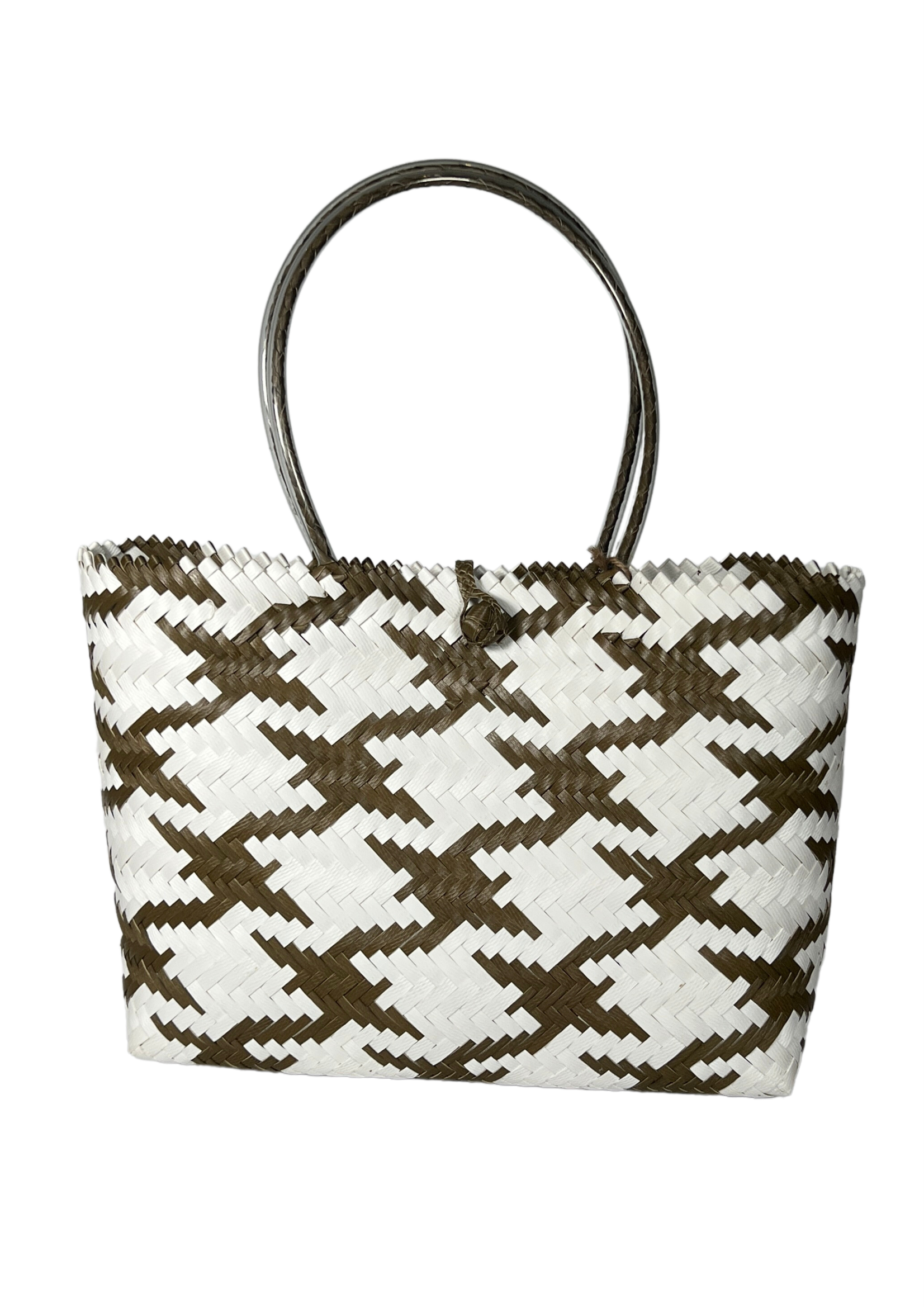 Crane Olive & White Patterned Bag
