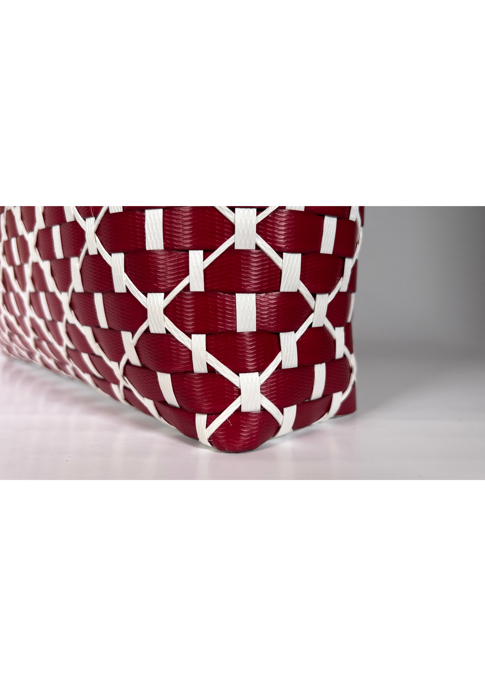 Chanel Rose Red & White Patterned Bag