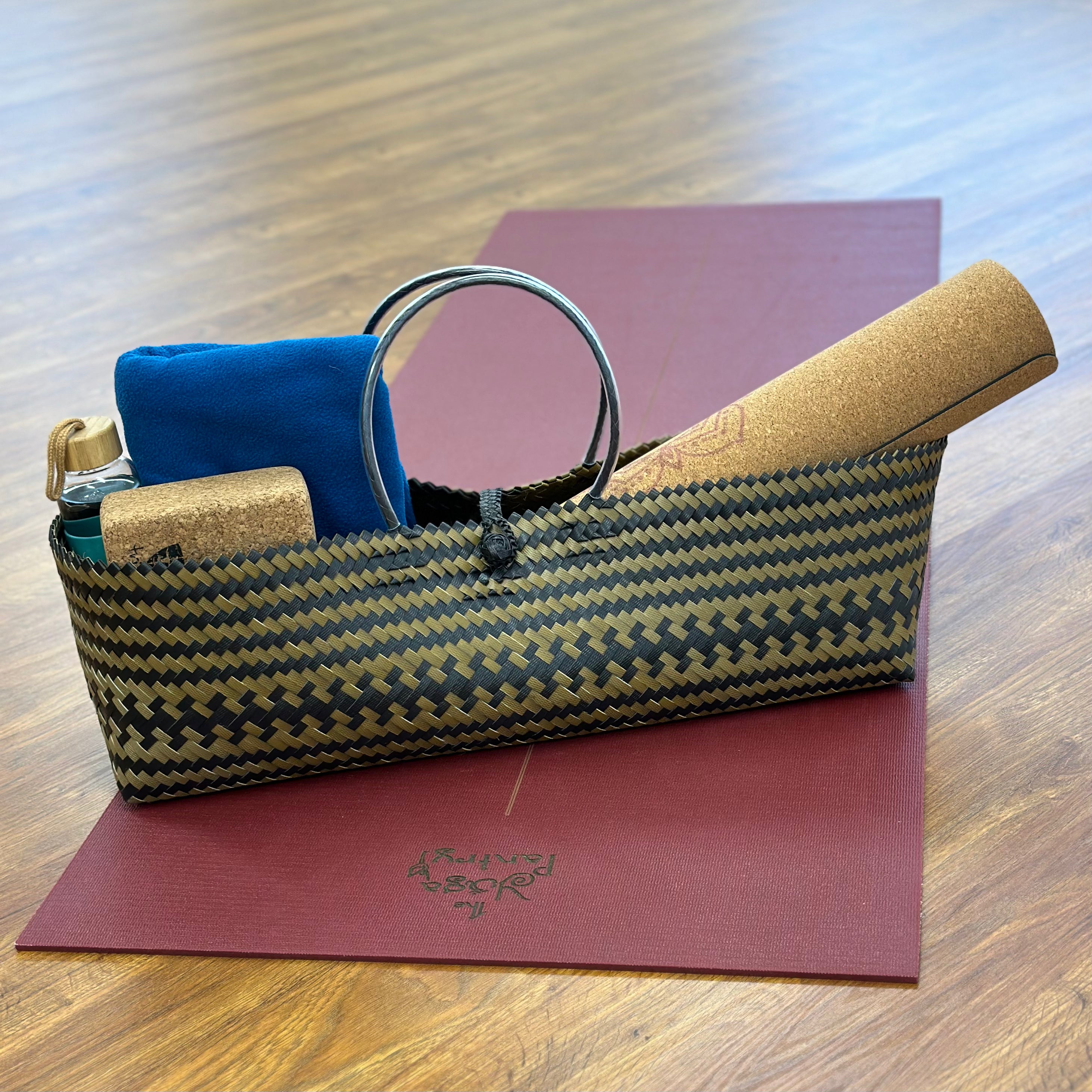 Black and Olive Yoga Bag