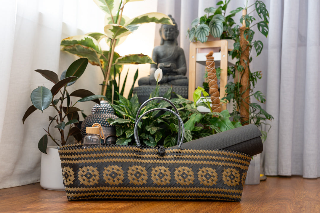 Black and Olive Yoga Bag