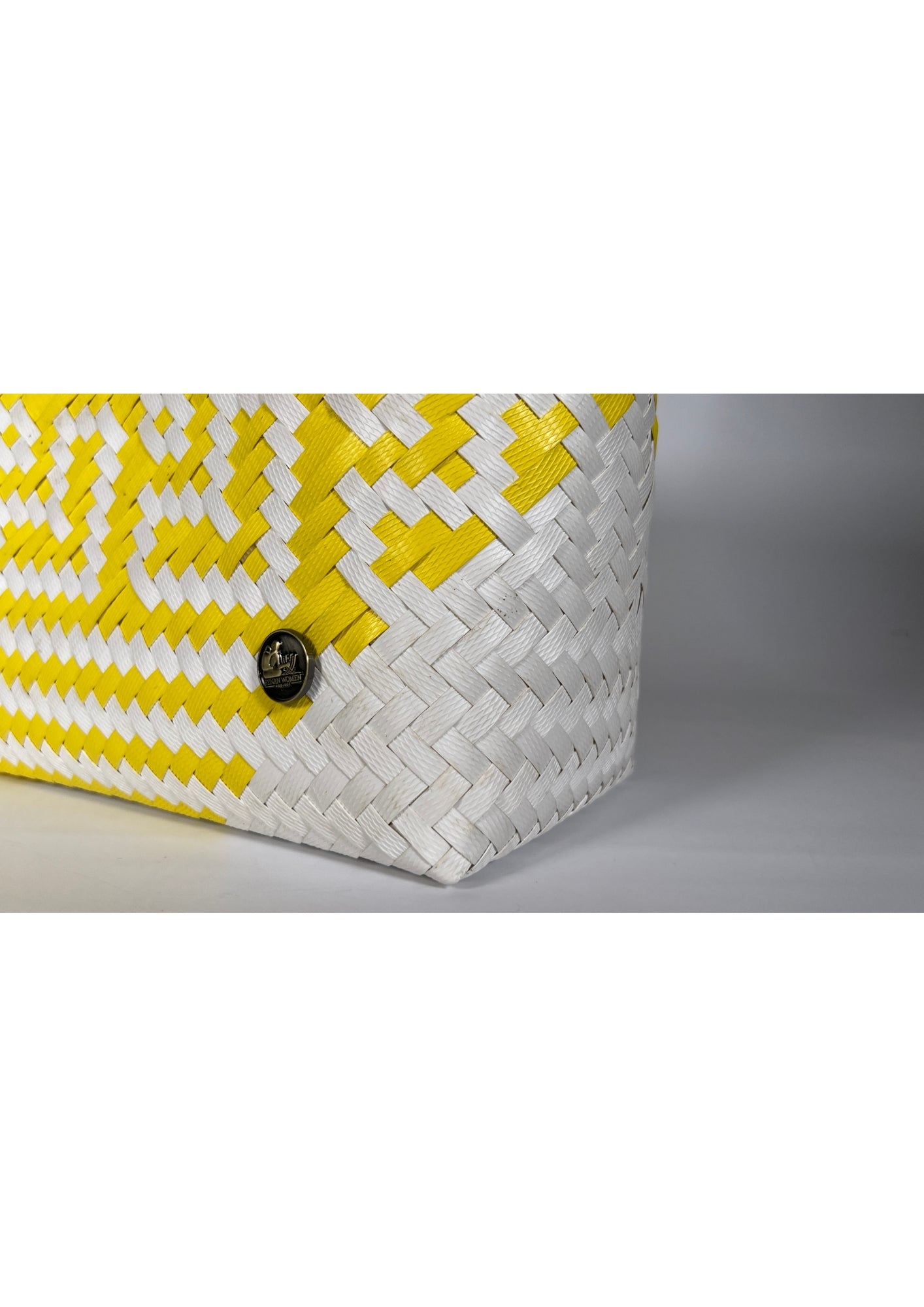 White & Yellow Patterned Bag
