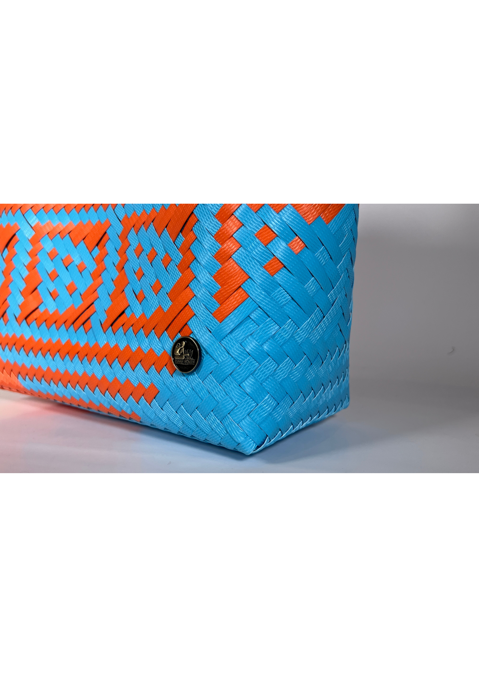 Orange & Mediterranean Blue Patterned Bag