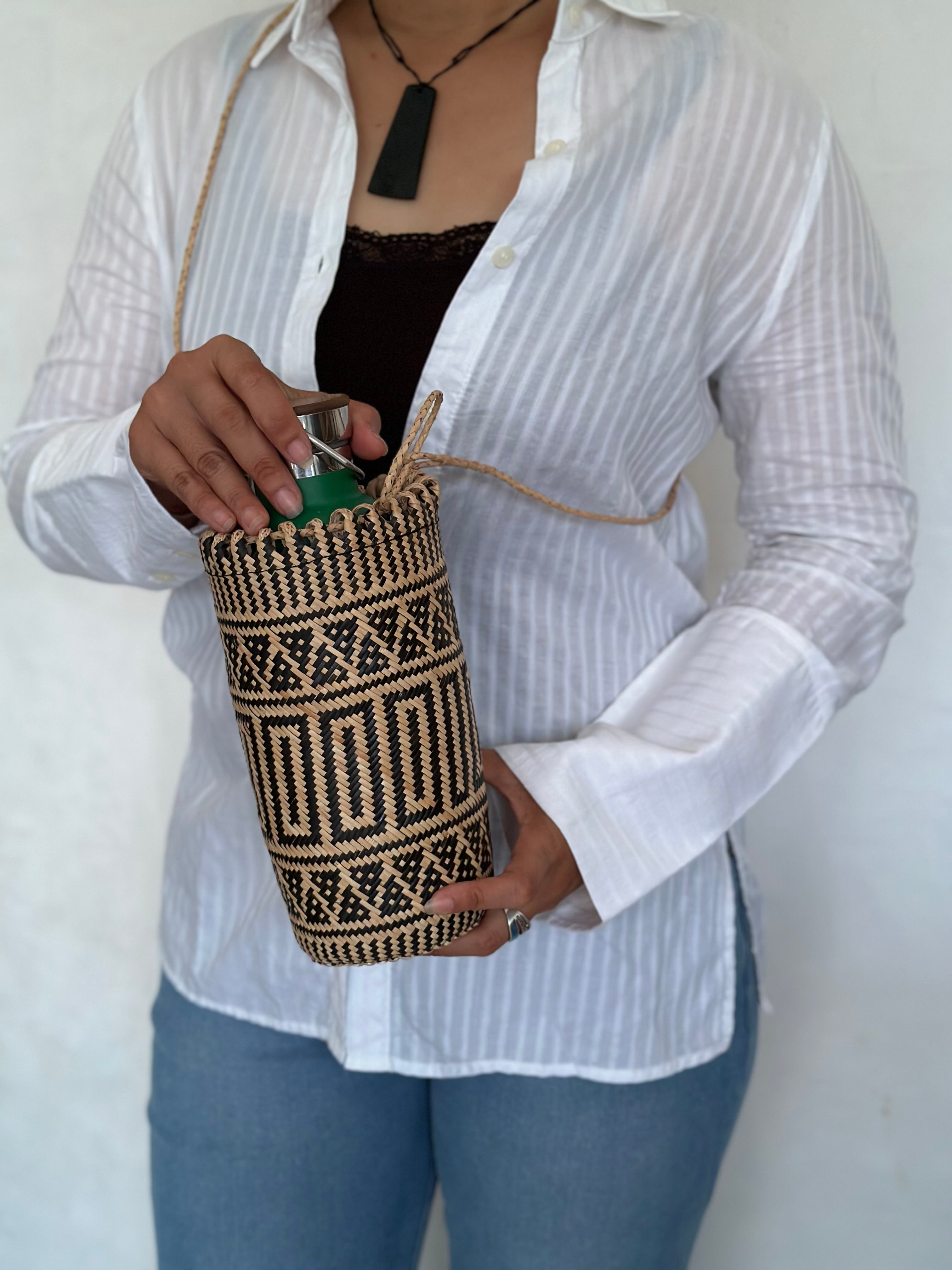 Rattan Bottle Bag